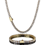 Tennishalskette mit Zirkonia – Gold Plattiert