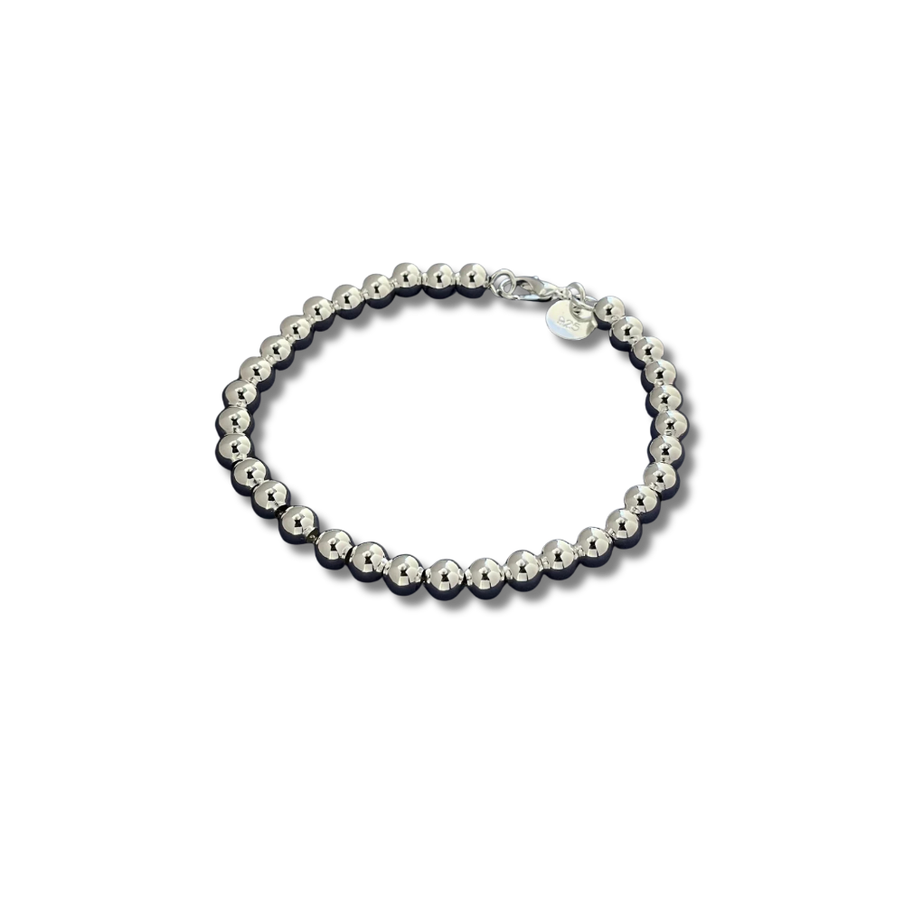 925 Silber Perlenarmband - 18 - 20cm