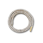 Tennishalskette mit Zirkonia – Gold Plattiert