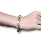 925 Silber Perlenarmband - 18 - 20cm