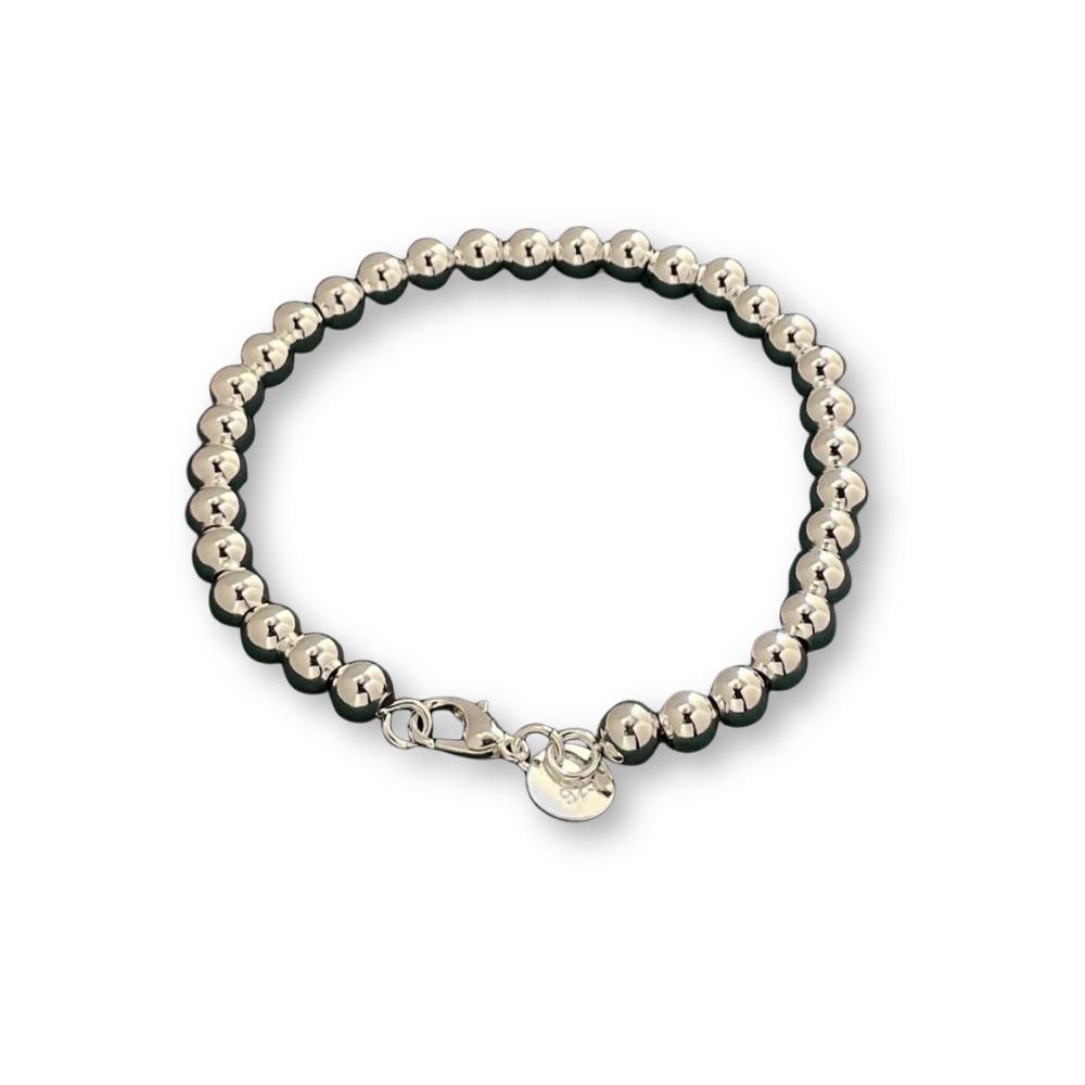 925 Silber Perlenarmband - 18 - 20cm