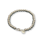 925 Silber Perlenarmband - 18 - 20cm