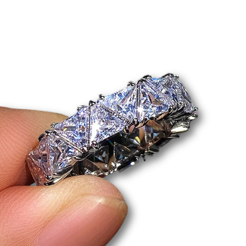 925 Sterling Silber Ring Damen – Luxus Zirkonia Kristallring