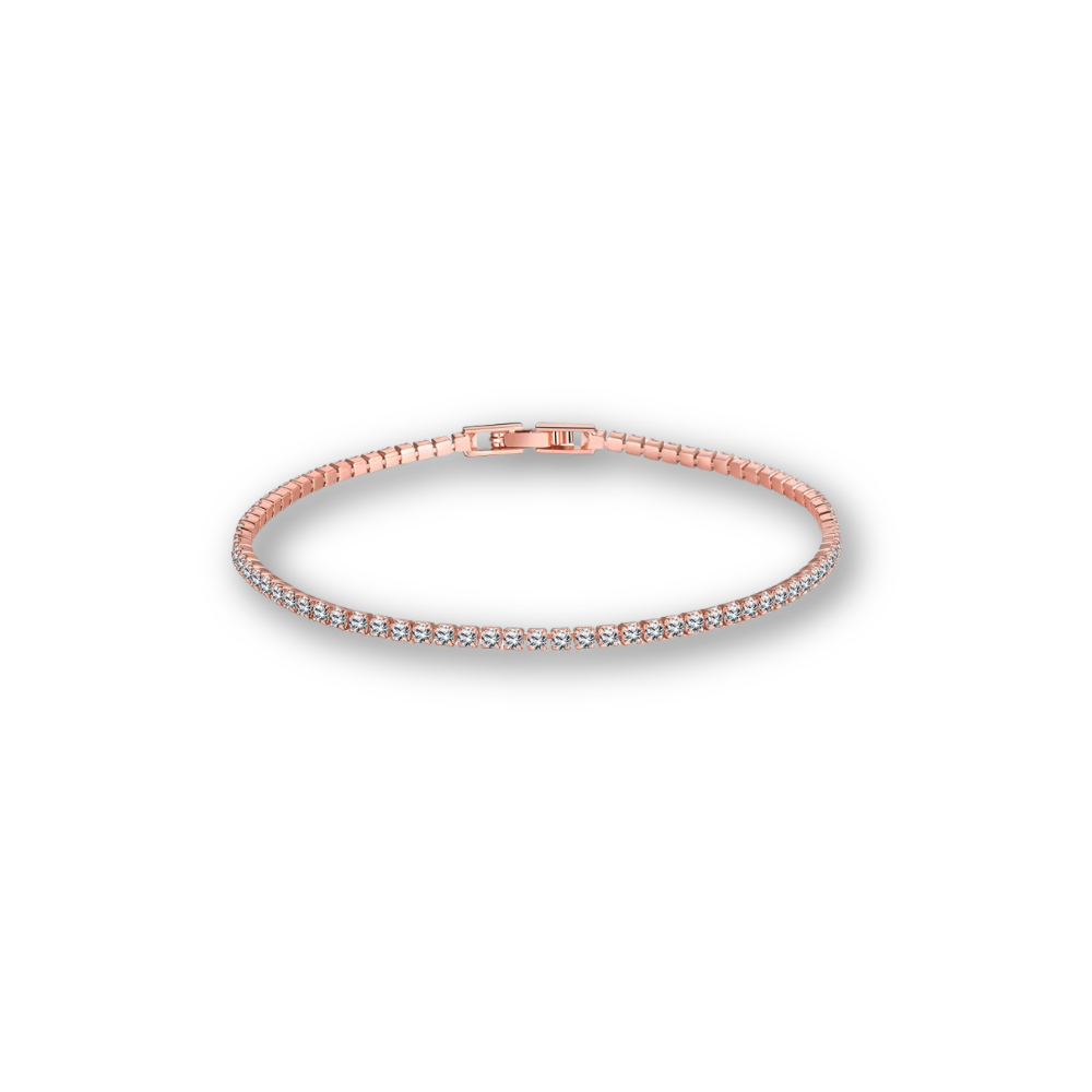 Roségold Tennisarmband mit funkelnden Zirkonia