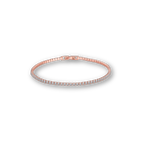 Roségold Tennisarmband mit funkelnden Zirkonia