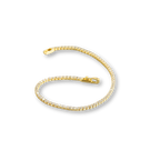 Gold Tennisarmband mit funkelnden Zirkonia Kristallen