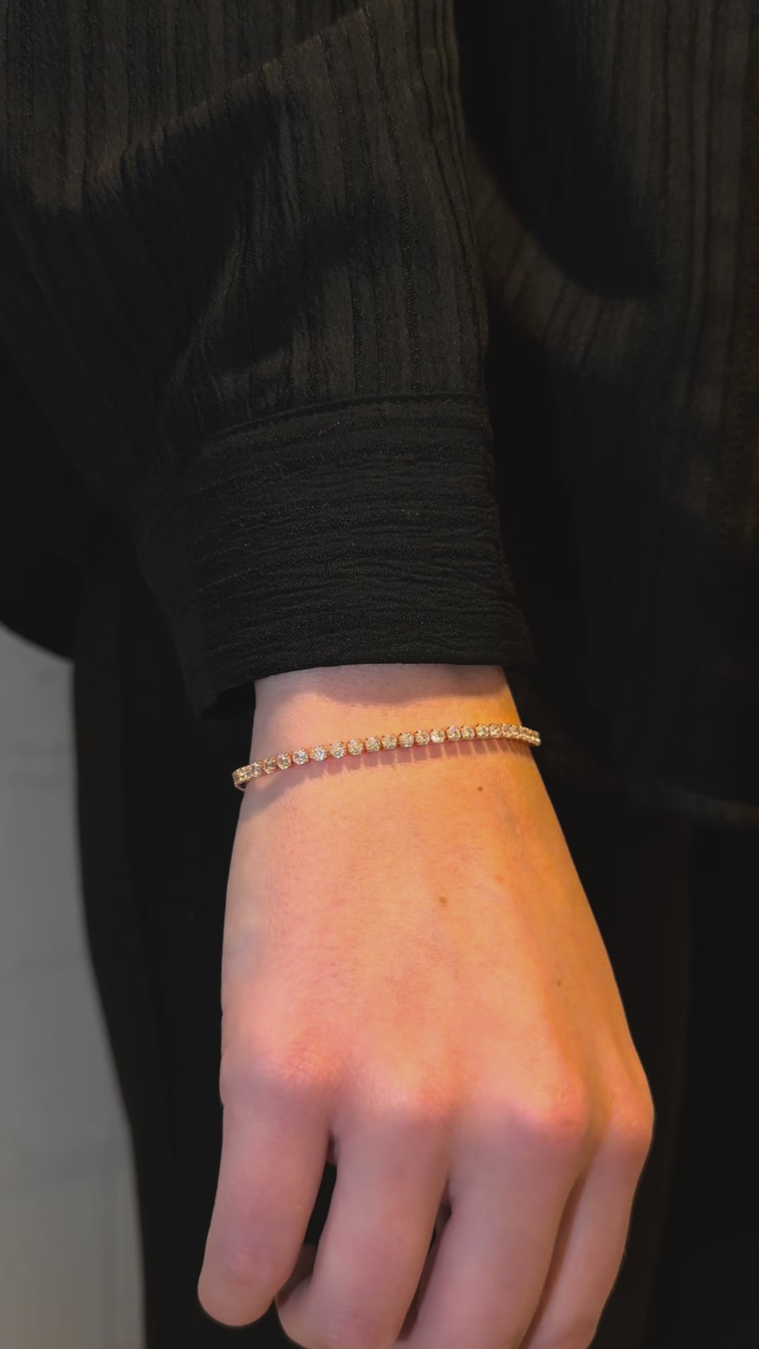 Roségold Tennisarmband mit funkelnden Zirkonia